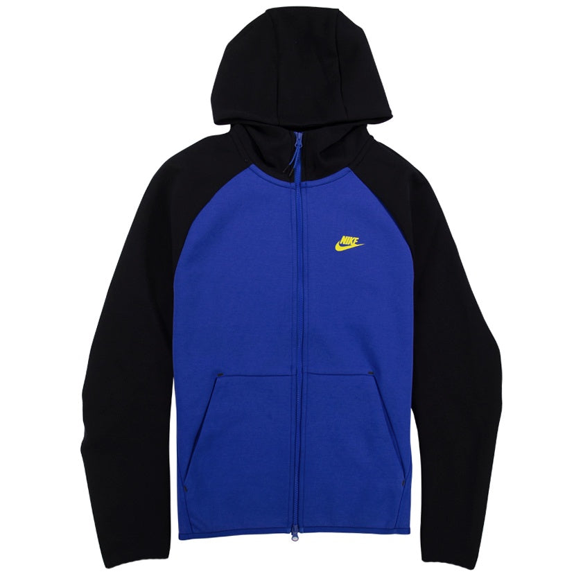 blue and black nike tech hoodie