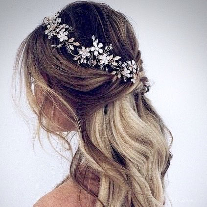 long wedding hair accessories