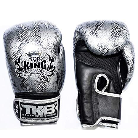 Top King Boxing Gloves Air Velcor TKBGAV Black  Muay Thai Export