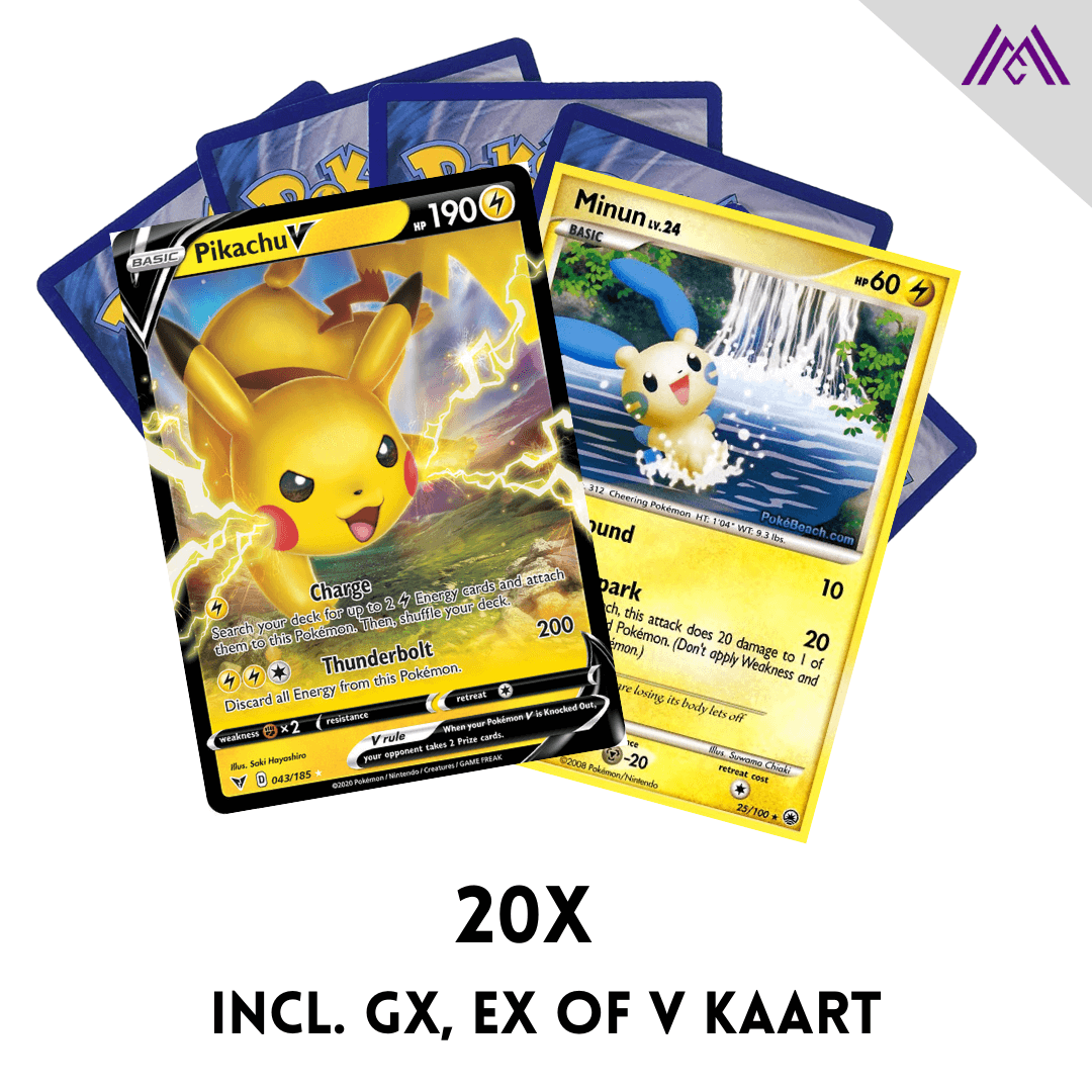 20x random Pokémon kaarten - Mojocards.nl