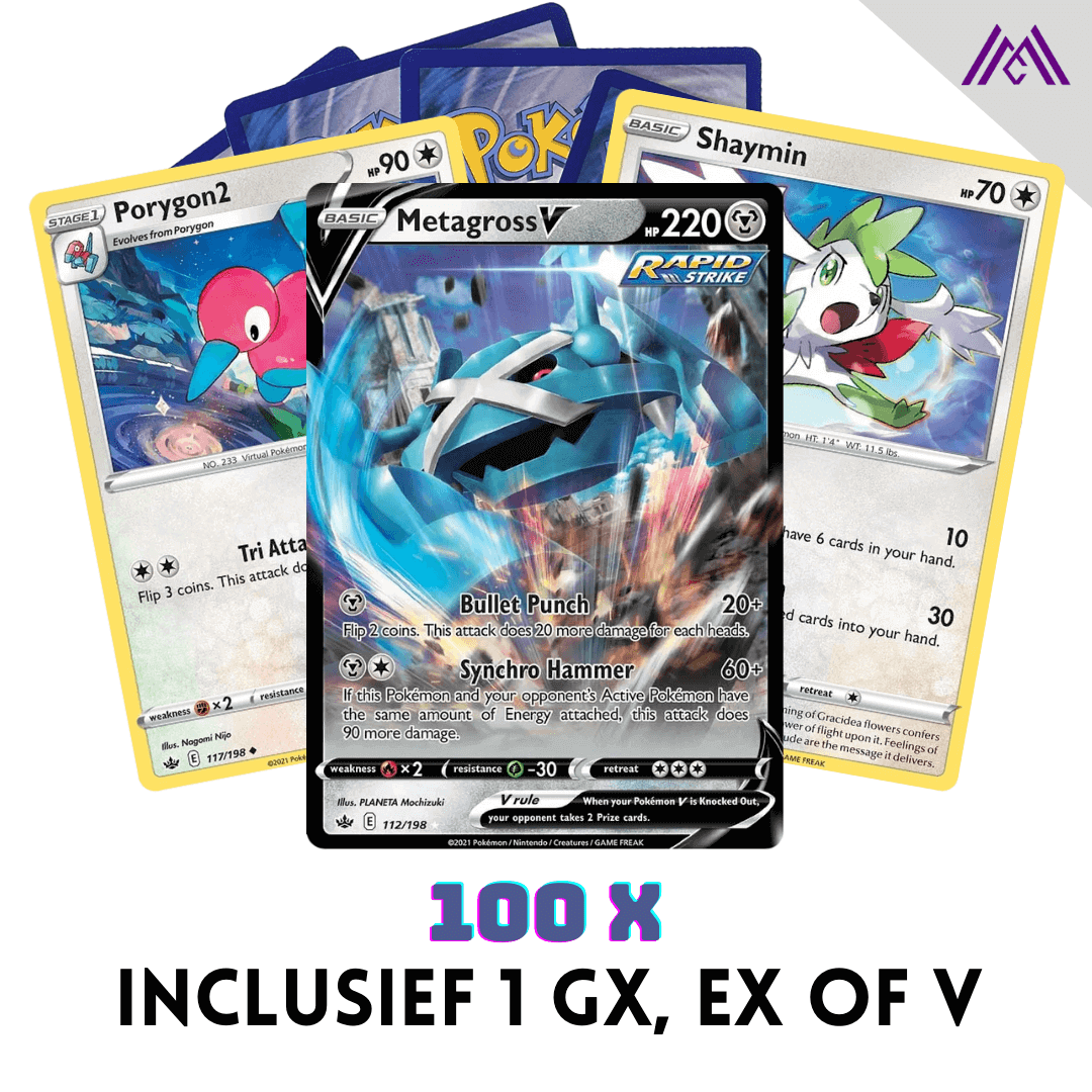 100x Pokémon kaarten bundel kopen Mojocards.nl