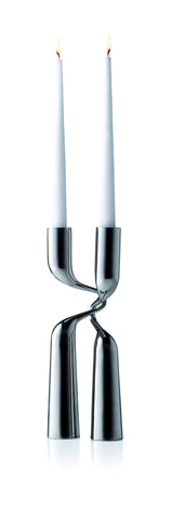 Double Candleholder (Stainless Steel) | Menu