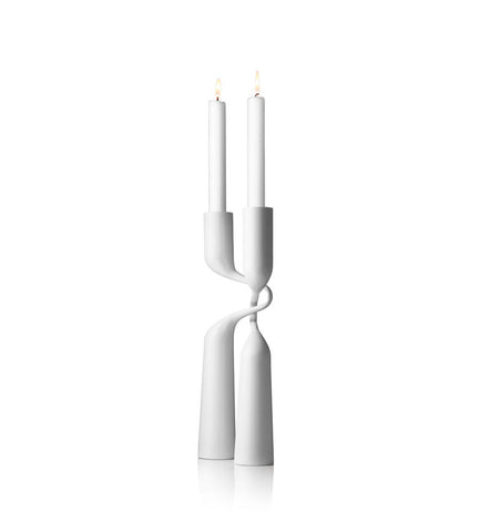 Menu Double Candle Holder White