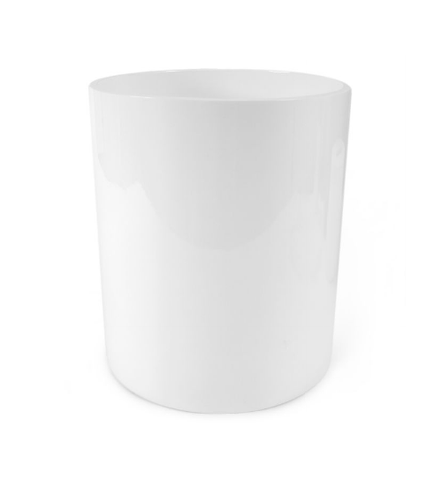 White Lacquer Round Waste Basket | Jonathan Adler