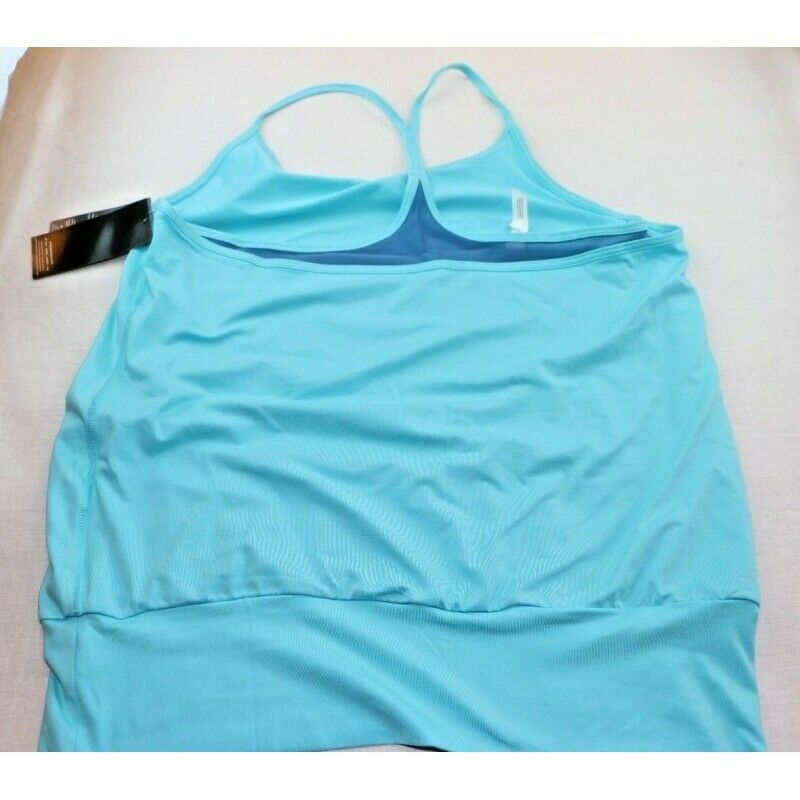 Champion Women's Mesh Strappy Tank, Turquoise Waters/Quarry Blue, Size Large - fazoom