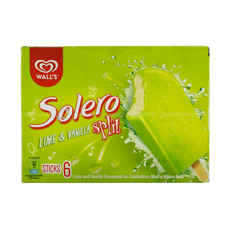 Wall's Solero Split Lime Ice Cream 64ml x 6packs