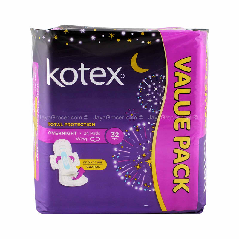 Kotex Total Protection Overnight Wing Pad 32cm x 24pcs