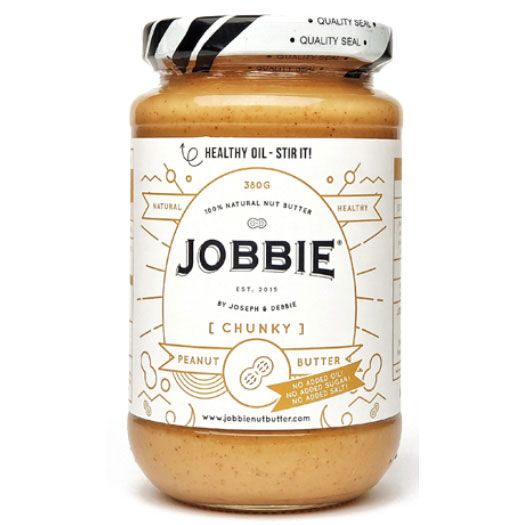 Jobbie Pure - Chunky - Pure Peanut Butter 380g