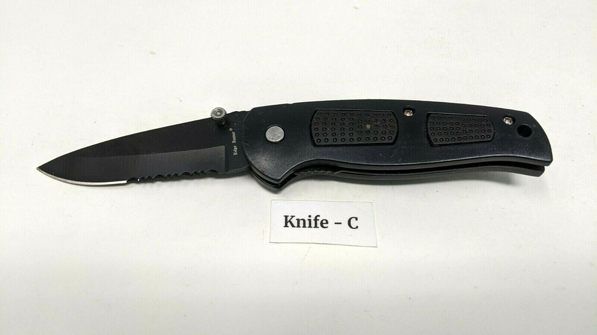 Ridge Runner Model Rr612 Folding Pocket Knife Liner Lock Combo Edge Bl 