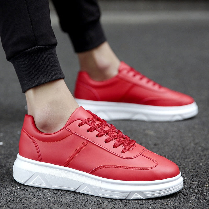 cool red sneakers