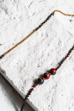 Load image into Gallery viewer, multi coloured wooden bead necklace