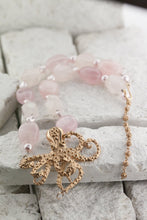 Load image into Gallery viewer, rose quartz and pearl necklace