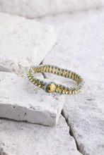 Load image into Gallery viewer, Orla gold reversible bracelet on sage