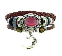 Load image into Gallery viewer, unique leather bracelets| boho bracelets| leather bracelets| multi stranded leather bracelets| cherry coloured bracelet| Where The Wilde Things Are Melbourne