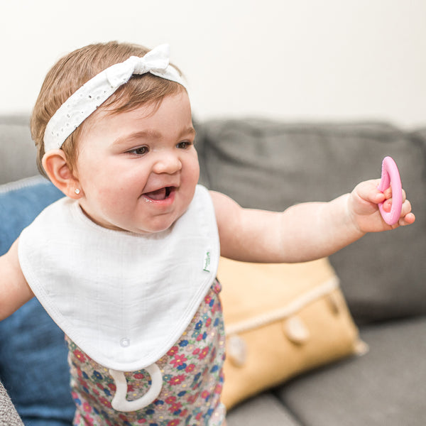 Muslin Stay-dry Teether Bibs made from Organic Cotton (3 pack)