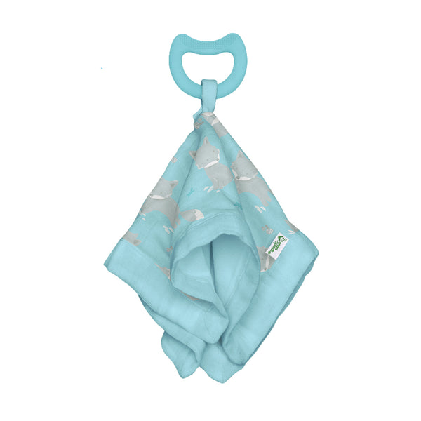 Snuggle Blankie Teether made from Organic Cotton