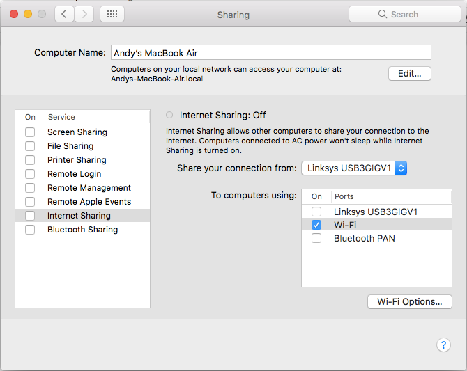 Mac wifi hotspot