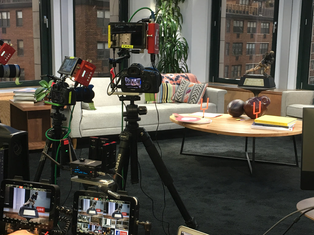 On set in Facebook's Manhattan headquarters