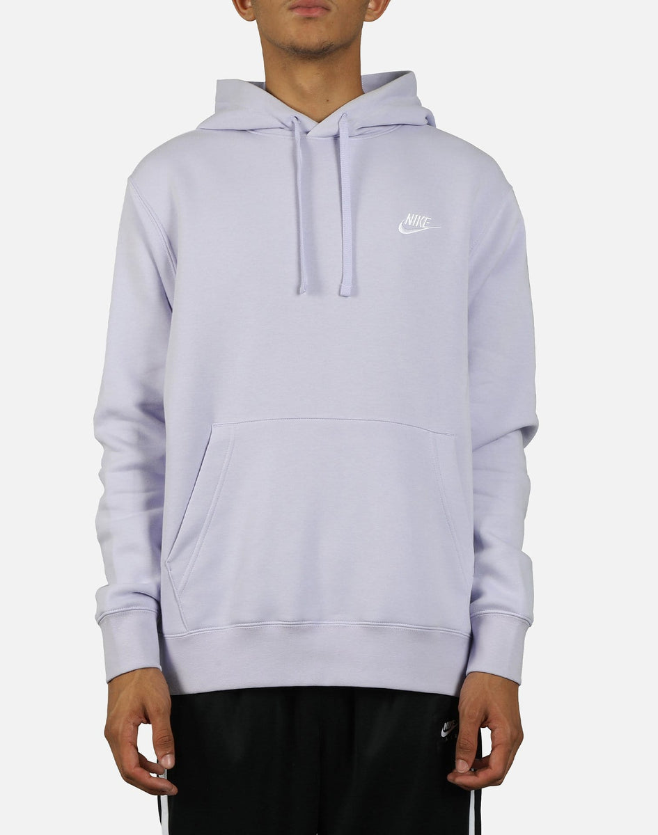 nike sportswear club fleece pullover hoodie lavender