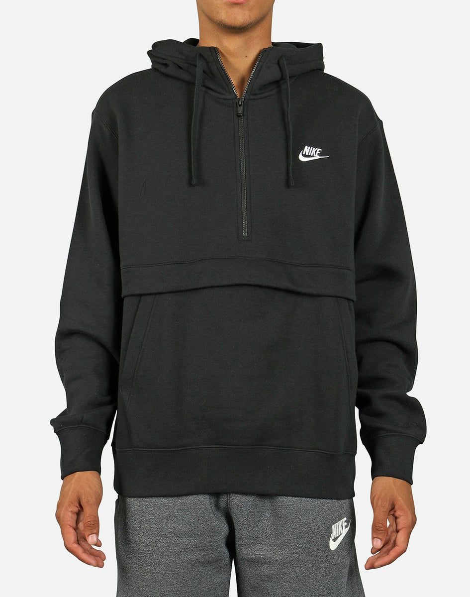 nike fleece half zip hoodie