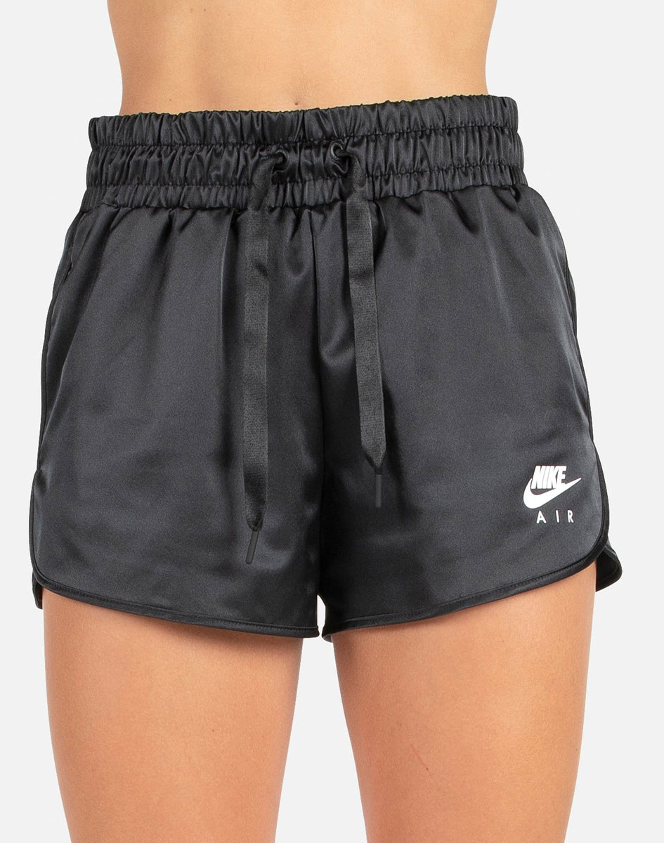 nike satin shorts black