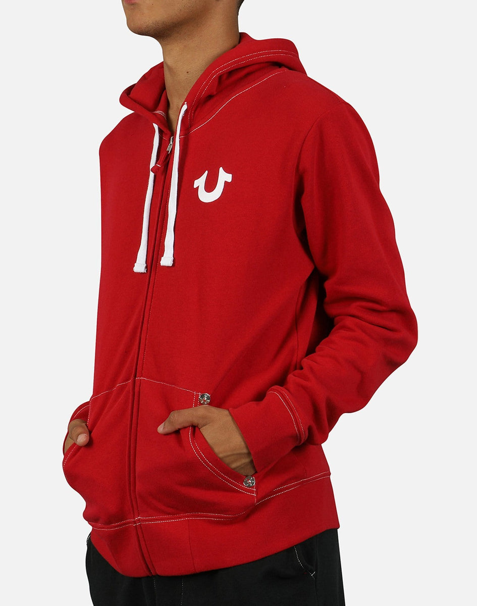 true religion classic logo zip mens hoodie