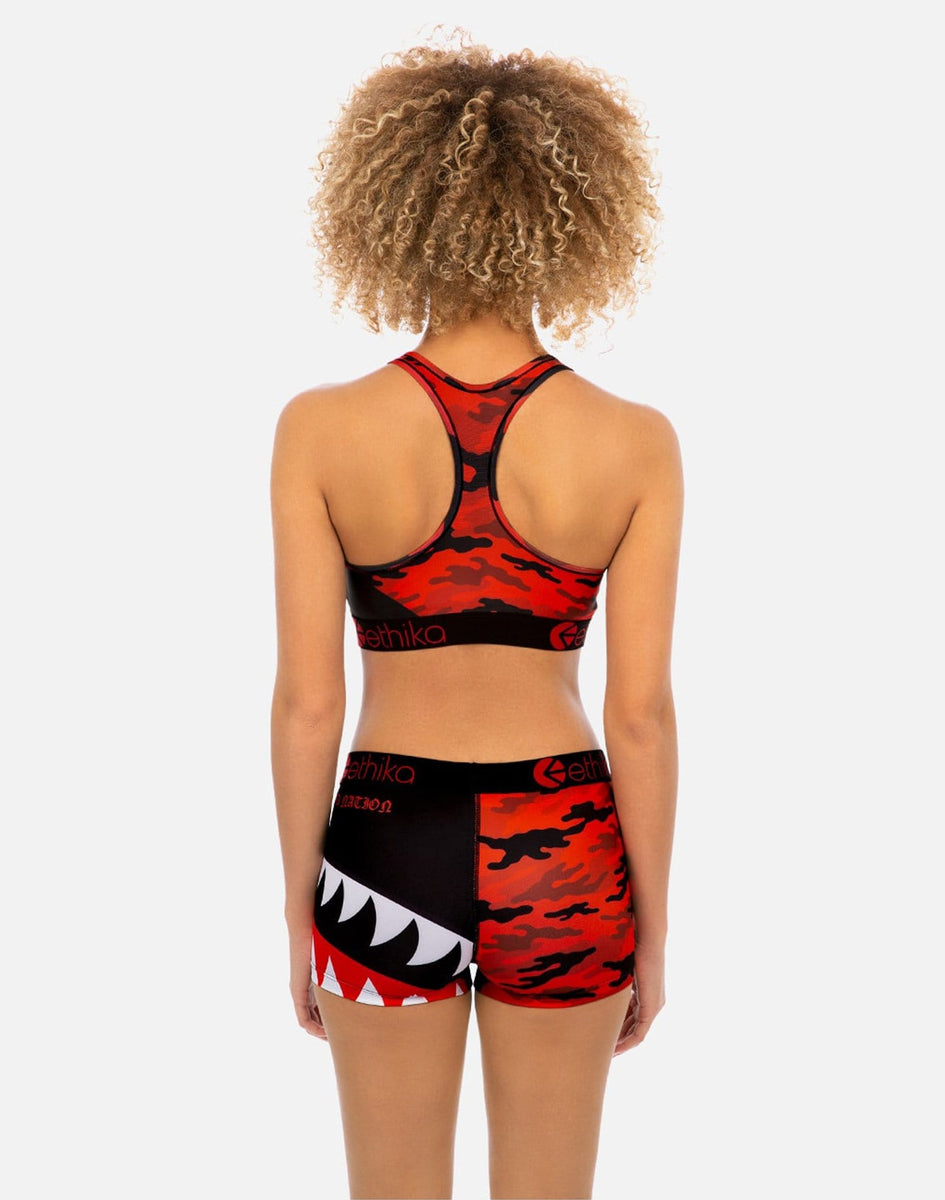 ethika red camo bralette