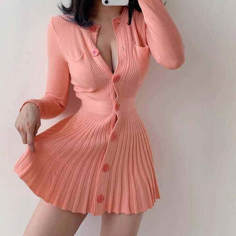 sexy pink mini dress