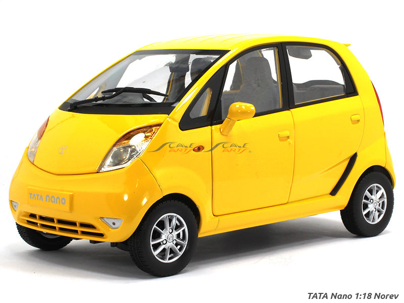 Tata Nano yellow 1:18 Norev diecast scale model car | Scale Arts India