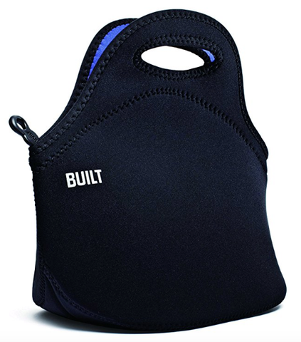 black insulated lunch bag