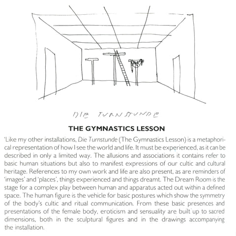 Hans Hollein sketch relating to 1984 exhibition "The Gymnastics Lesson"