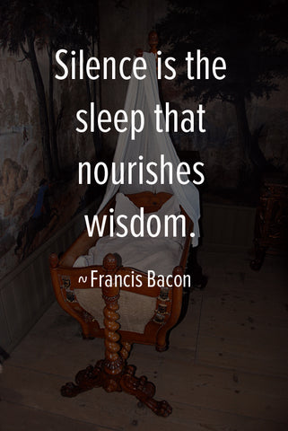 Silence is the sleep that nourishes wisdom. Francis Bacon