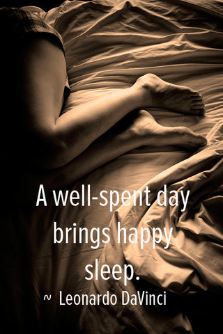 A well-spent day brings happy sleep. Leonardo DaVinci