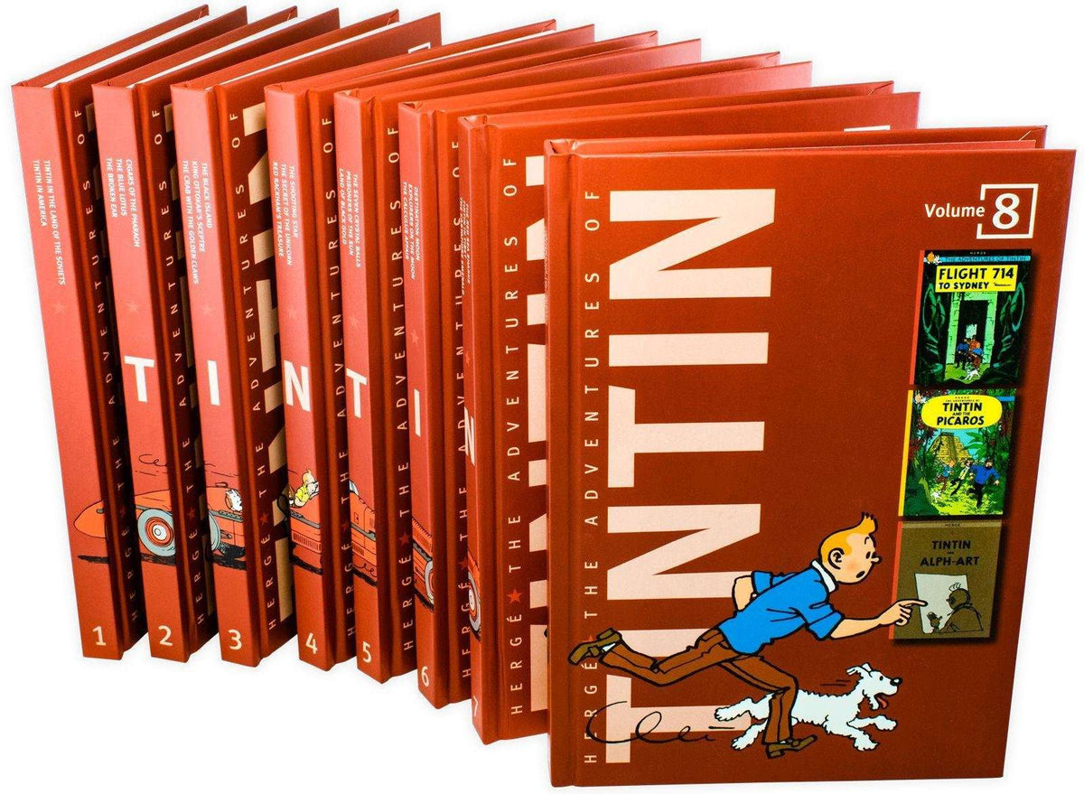 Complete Adventures Of Tintin 8 Books Young Adult Collection Hardback By Herge St Stephens Books 