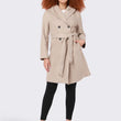 Load image into Gallery viewer, Belted Hooded Coat- Oatmel