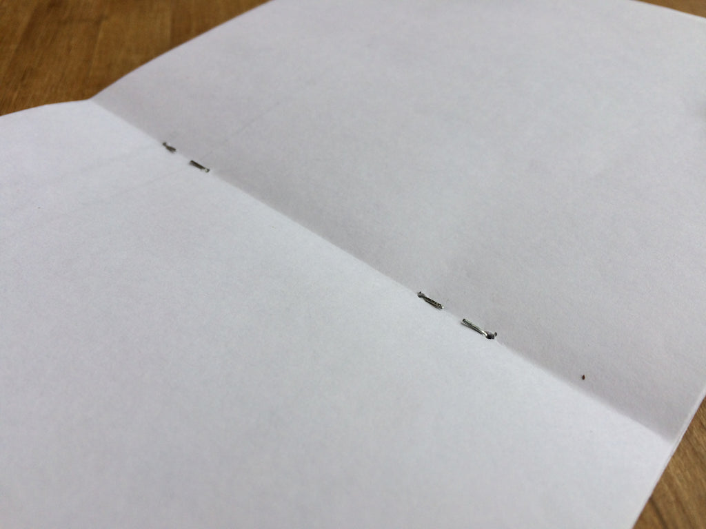 stack of paper stapled together