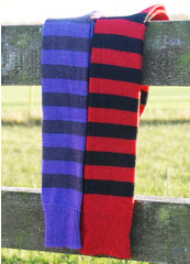 Knee Length Striped Alpaca Socks