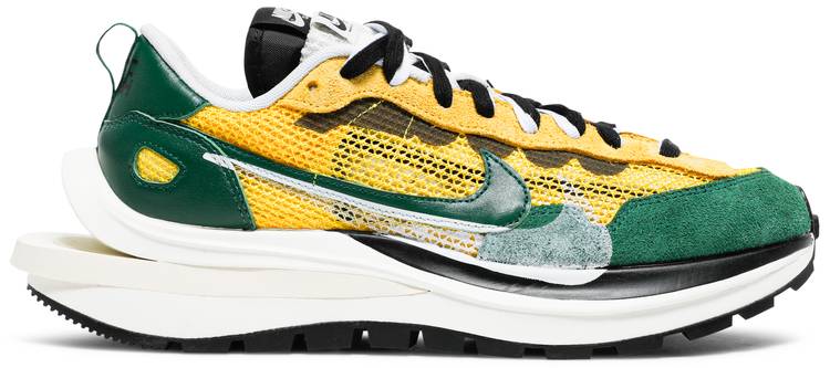 nike sacai vaporwaffle green yellow