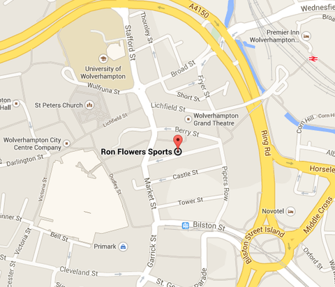 Map - Ron Flowers, 28 Queen Street, Wolverhampton, WV1 3JW