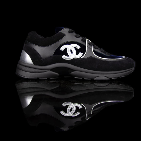 chanel sneakers black