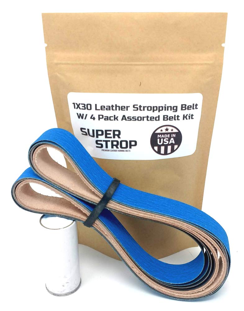 Leather Honing Belt SUPER STROP fits 1x42 Belt Sanders Razor Sharp Edge 1x42 in 