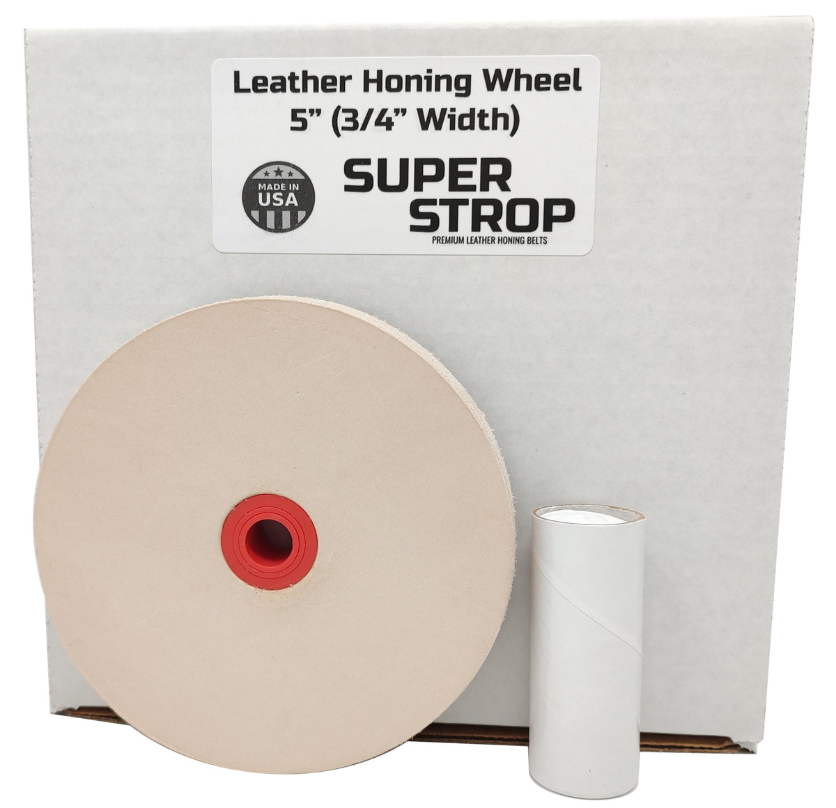 Leather Honing Wheel Buffing Compound Included Pro Sharpening Supplies 3/4 Width 5 