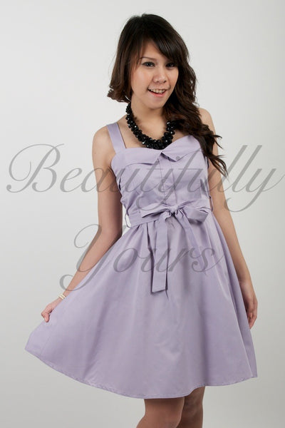 Dress Model Bust on Beautifullyyours   Summer Dress With Belted Midi Skirt   Lilac