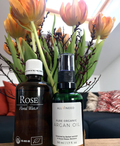 Argan Oil and Rose water