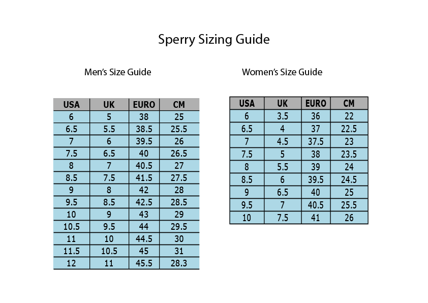 sperry boot sizing