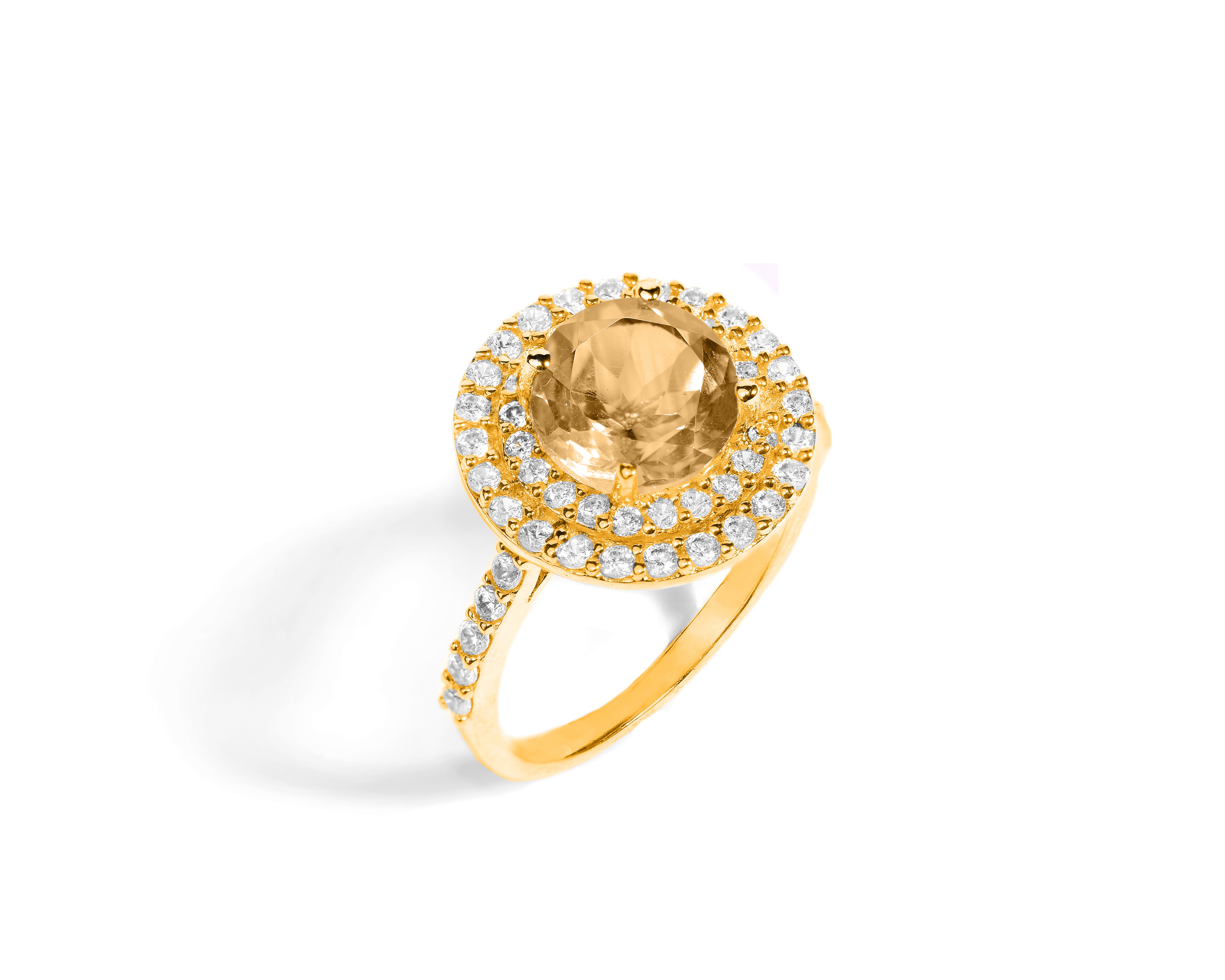 925 Sterling Silver Certified Citrine Gemstone Solitaire Ring
