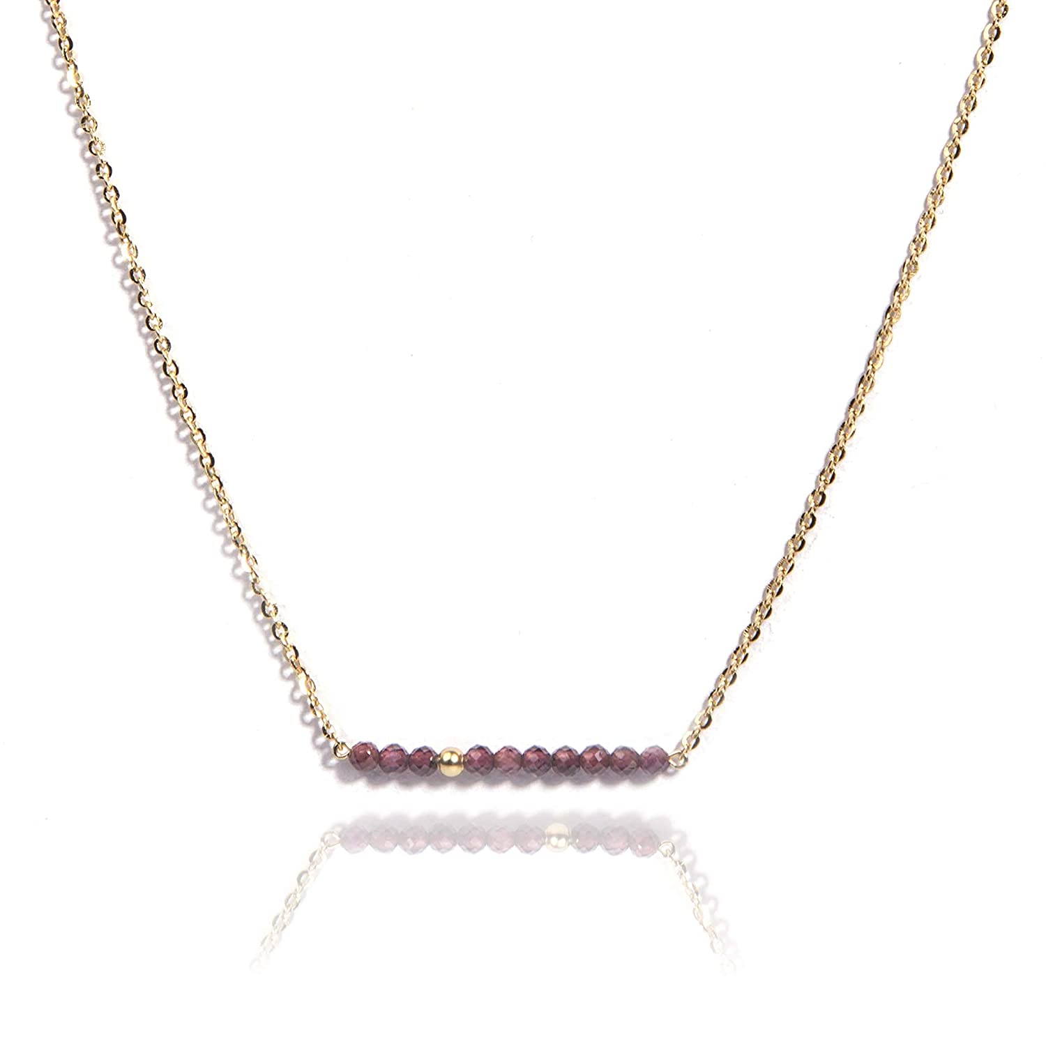 925 Sterling Silver Certified Tourmaline Gemstone Sleek Necklace