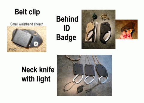 Hideaway knife on a belt clip 
