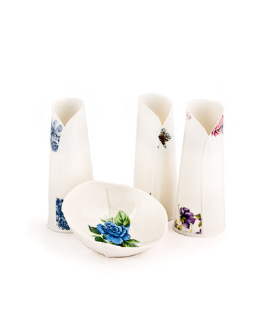 floral porcelain vessel
