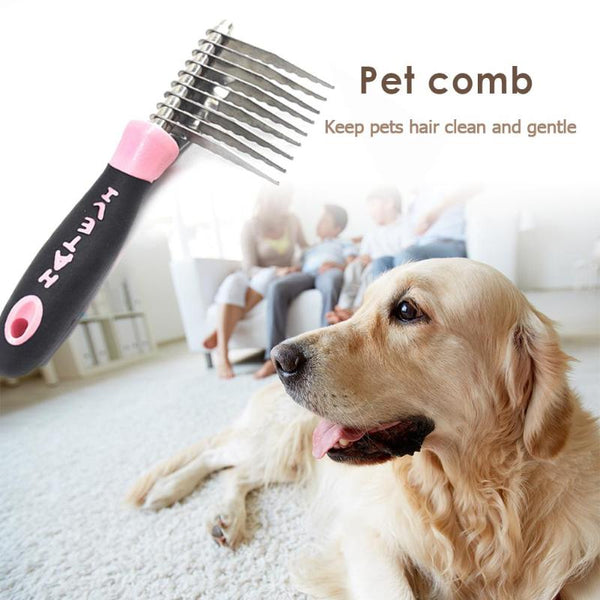 v rake dog brush